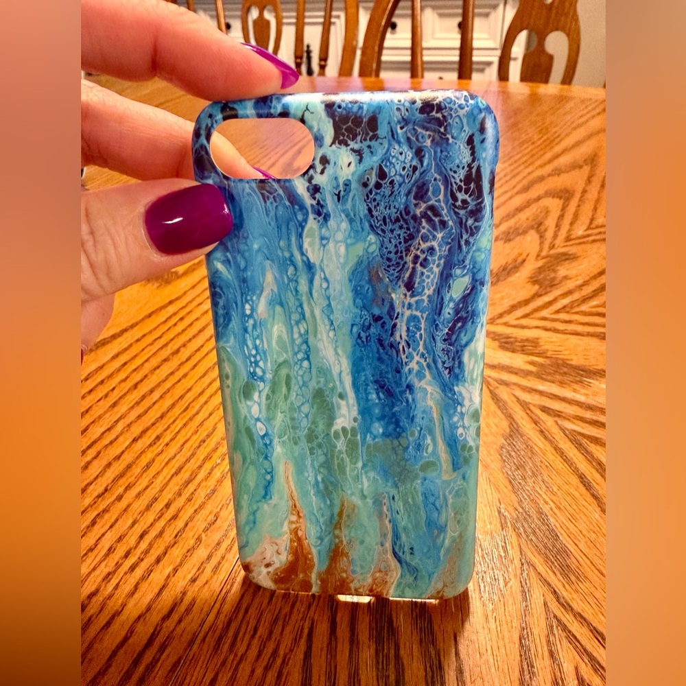 Abstract Blue and Green Phone Case